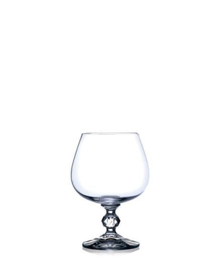 Crystalex Bohemia Crystal Sklenice na brandy a koňak Claudia 250ml (set po 6ks)