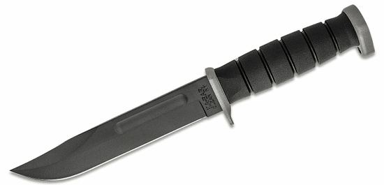 KA-BAR® KB-1292 D2 EXTREME FIGHTING/UTILITY KNIFE taktický nůž 18 cm, celočerná, Kraton G, pouzdro