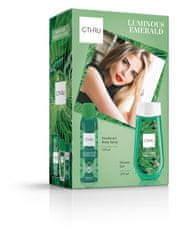 OEM Dárková sada C-Thru Luminous Emerald Deodorant ve spreji 150 ml + sprchový gel