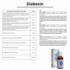 DIABEXIN Doplněk stravy Diabexin. Přírodní regulace hladiny cukru v krvi, regulace chuti k jídlu a snížení chuti na cukr. SET 3 x 20 ml