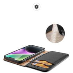 Dux Ducis Hivo kožené pouzdro s RFID blokováním na iPhone 15 PLUS 6.7" Black