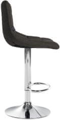 Sortland Barové židle Jerry - 2 ks - látkové čalounění | chrom/tmavě šedá