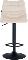Sortland Barové židle Jerry - 2 ks - samet | černá/krémová