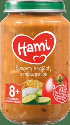 Hami Špagety s rajčaty a mozzarelou (200 g) - zeleninový příkrm