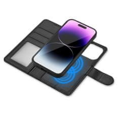 Tech-protect Wallet MagSafe knížkové pouzdro na iPhone 15 Plus, černé