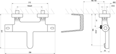 Ravak TE 023.00/150 Termostatická vanová nástěnná baterie Termo 300