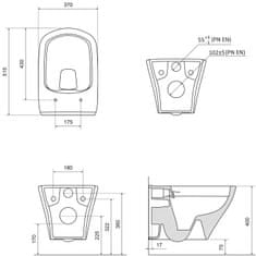 Ravak WC Classic RimOff závěsný white