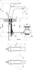 Ravak CL 011.00 Umyvadlová stojánková baterie Classic s výpustí