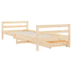 Greatstore Dětská postel se zásuvkami 80 x 200 cm masivní borové dřevo