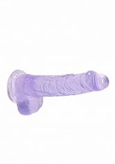 Shots Toys RealRock Crystal Clear 15cm Purple