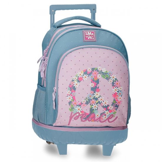 Joummabags Školní batoh na kolečkách ROLL ROAD Peace, 30L, 4862921