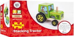 Bigjigs Toys Dřevěný nasazovací traktor TRACTOR