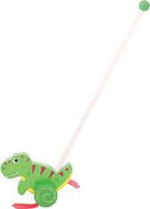 Bigjigs Toys Dřevěný jezdící dinosaurus T-REX zelený