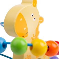 Bigjigs Toys Labyrint na kolečkách GIRAFFE žlutý