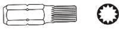Jonnesway Bit XZN (Spline), velikost M12, úchyt 10 mm, délka 30 mm - JONNESWAY D10M30M12A