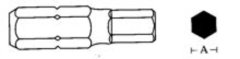 Jonnesway Bit Imbus, velikost H4, úchyt 1/4", délka 25 mm - JONNESWAY D125H040A