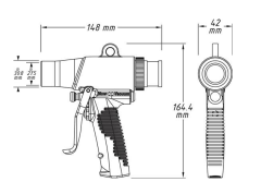 Hazet Odsávací a ofukovací pistole, s přepínáním - HAZET 9043N-10