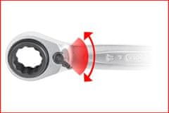 KS Tools Ráčnový očkový klíč, 10x13x17x19mm , s přepínáním, GEAR plus 4 v 1 – KS TOOLS 503.4565