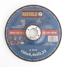 NÁSTROJE CZ Kotouč brusný 150 x 6,4 x 22 mm, na nerez