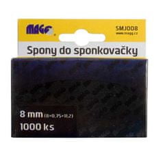 MAGG Spony do sponkovačky 8 x 0,75 x 11,2 mm, balení 1000 kusů