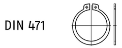 MDTools Pojistné kroužky na hřídele - vnější segrovky DIN 471, pro hřídel průměru 20 mm, 10 ks