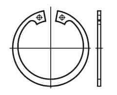MDTools Pojistné kroužky do otvoru - vnitřní segrovky DIN 472, vnější průměr 22 mm, balení 6 kusů