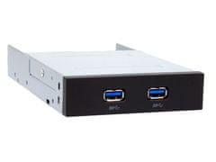 Chieftec interní box do 3,5", 2x USB3.0, černý