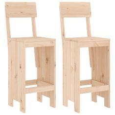 Petromila Barové stoličky 2 ks 40 x 48,5 x 115,5 cm masivní borové dřevo