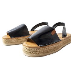 Černé espadrilky na platformě velikost 41