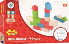 Bigjigs Toys Dřevěné kostky CONNECT primary set