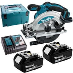 Makita Akumulátorová okružní pila 165mm 18V 2x6Ah MAKPAC DSS610RGJ