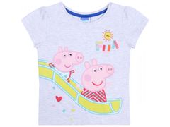 sarcia.eu Modro-šedé dívčí pyžamo Peppa Pig s krátkým rukávem 2 let 92 cm