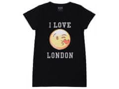 sarcia.eu Černé tričko s emotikonem I Love London 8-9 let 134 cm