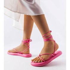 Růžové šněrovací sandály Laurence velikost 41
