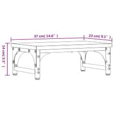 Vidaxl Stojan na monitor černý 37 x 23 x 14 cm kompozitní dřevo