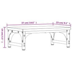 Greatstore Stojan na monitor šedý sonoma 37 x 23 x 14 cm kompozitní dřevo