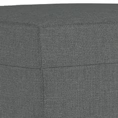 Greatstore 3dílná sedací souprava s polštáři tmavě šedá textil