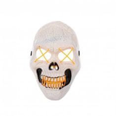 Verk Děsivá svítící maska lebka bíložlutá