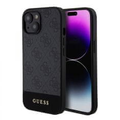 Guess  PU 4G Stripe MagSafe Zadní Kryt pro iPhone 15 Black