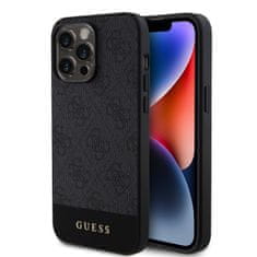 Guess  PU 4G Stripe MagSafe Zadní Kryt pro iPhone 15 Pro Black