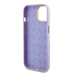 Guess  PU Glitter Full Wrapped Zadní Kryt pro iPhone 15 Lilac