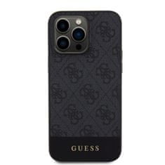 Guess  PU 4G Stripe MagSafe Zadní Kryt pro iPhone 15 Pro Black