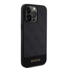 Guess  PU 4G Stripe MagSafe Zadní Kryt pro iPhone 15 Pro Black