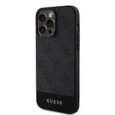 Guess  PU 4G Stripe MagSafe Zadní Kryt pro iPhone 15 Pro Black