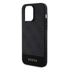 Guess  PU 4G Stripe MagSafe Zadní Kryt pro iPhone 15 Pro Black