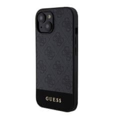 Guess  PU 4G Stripe MagSafe Zadní Kryt pro iPhone 15 Black