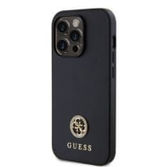 Guess  PU 4G Strass Metal Logo Zadní Kryt pro iPhone 15 Pro Max Black