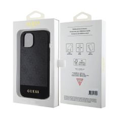 Guess  PU 4G Stripe MagSafe Zadní Kryt pro iPhone 15 Black