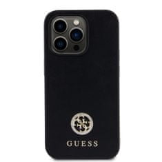 Guess  PU 4G Strass Metal Logo Zadní Kryt pro iPhone 15 Pro Max Black