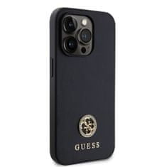 Guess  PU 4G Strass Metal Logo Zadní Kryt pro iPhone 15 Pro Max Black